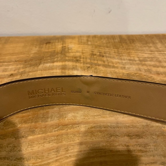 Michael kors‎ Womens brown and tan signature leather and canvas belt size 41” - Picture 4 of 7